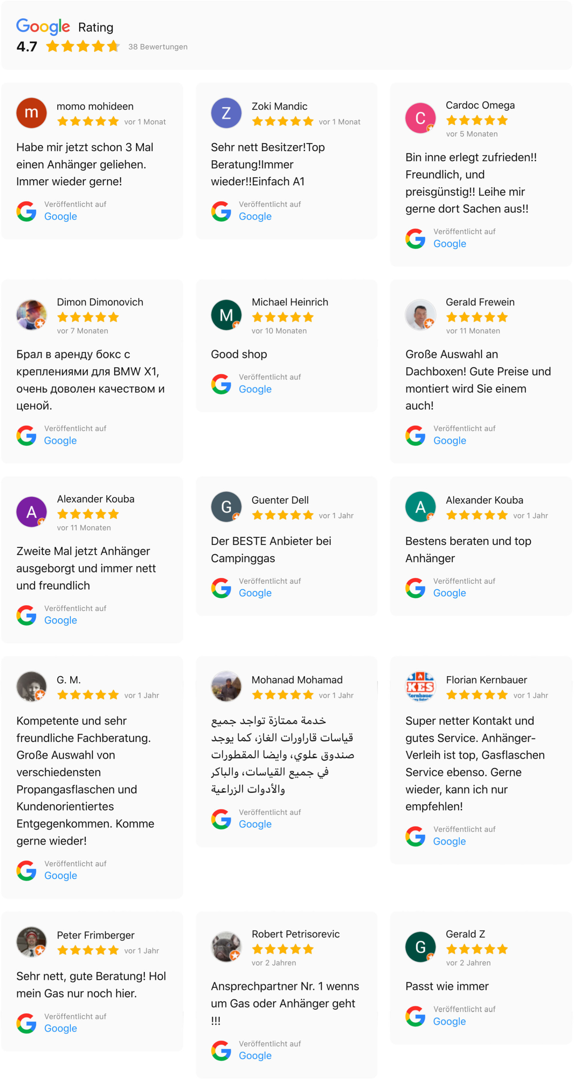 Firma Schütz hat eine 4,7 Bewertung auf Google Maps
